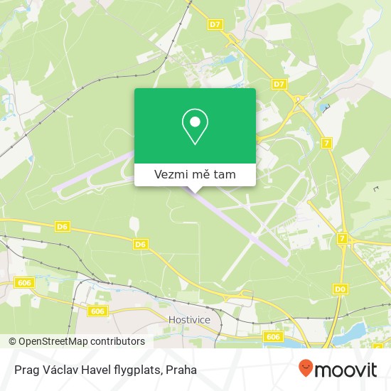 Prag Václav Havel flygplats mapa