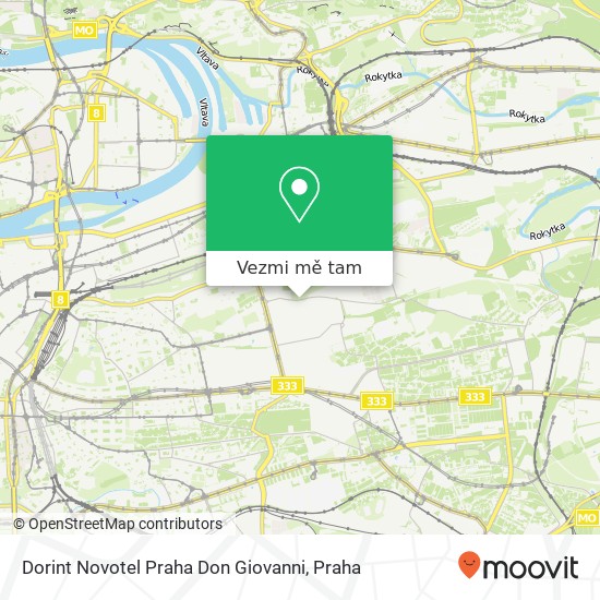 Dorint Novotel Praha Don Giovanni mapa