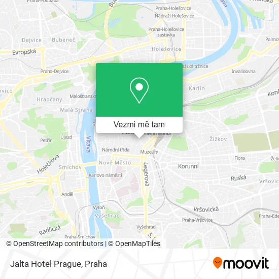 Jalta Hotel Prague mapa