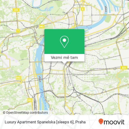 Luxury Apartment Spanelska [sleeps  6] mapa
