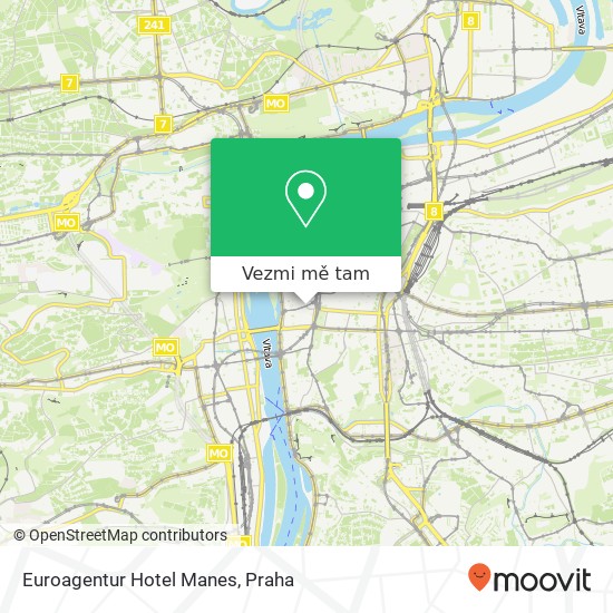 Euroagentur Hotel Manes mapa
