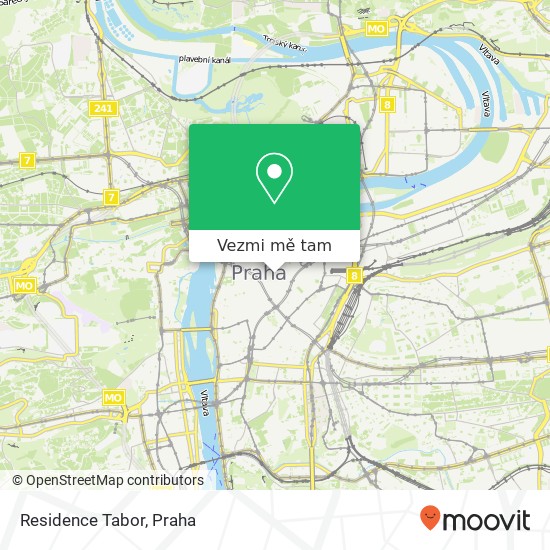 Residence Tabor mapa