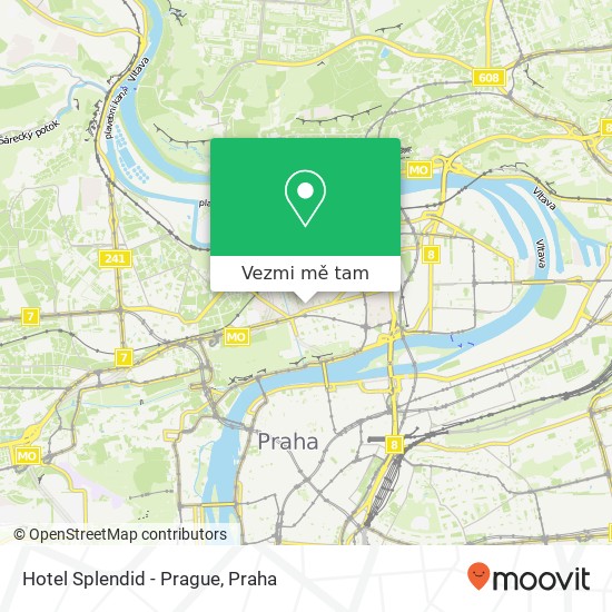 Hotel Splendid - Prague mapa