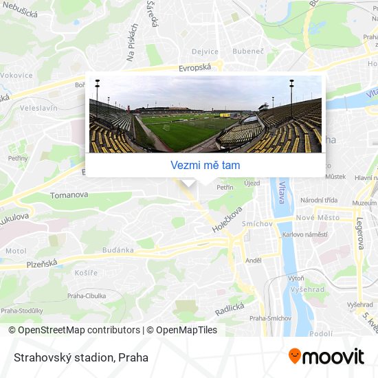 Strahovský stadion mapa