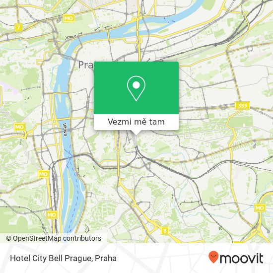 Hotel City Bell Prague mapa