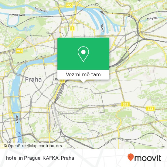 hotel in Prague, KAFKA mapa