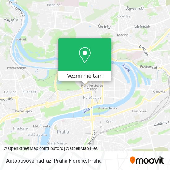 Autobusové nádraží Praha Florenc mapa