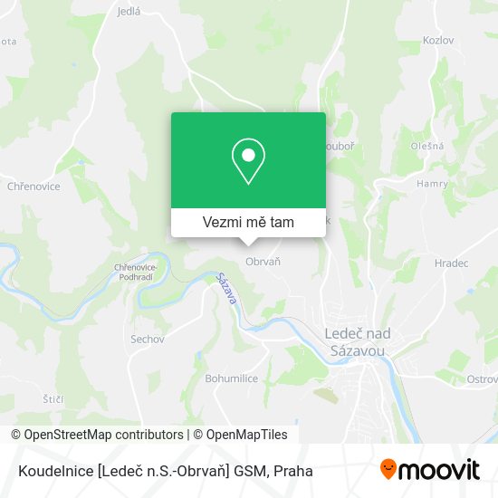 Koudelnice [Ledeč n.S.-Obrvaň] GSM mapa
