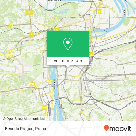 Beseda Prague mapa