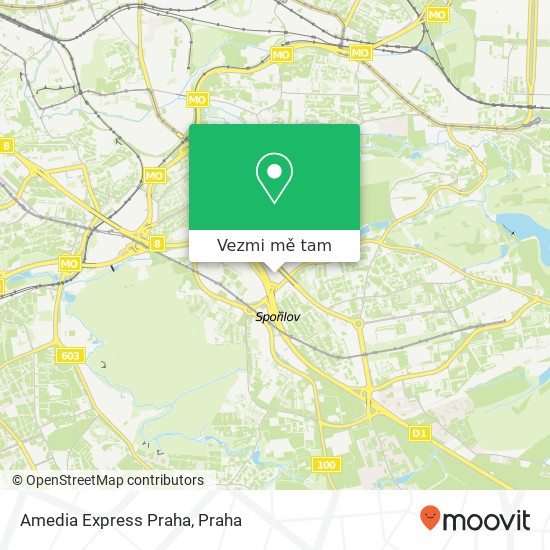 Amedia Express Praha mapa