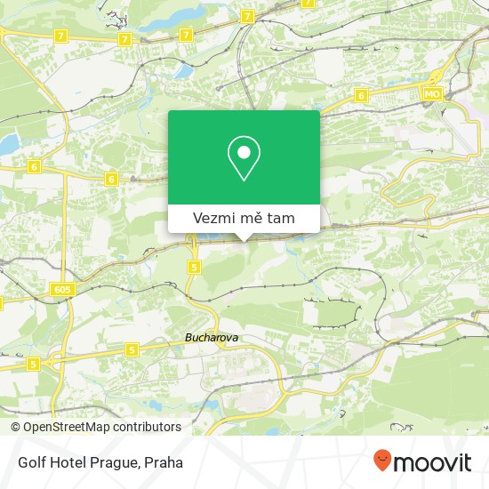 Golf Hotel Prague mapa