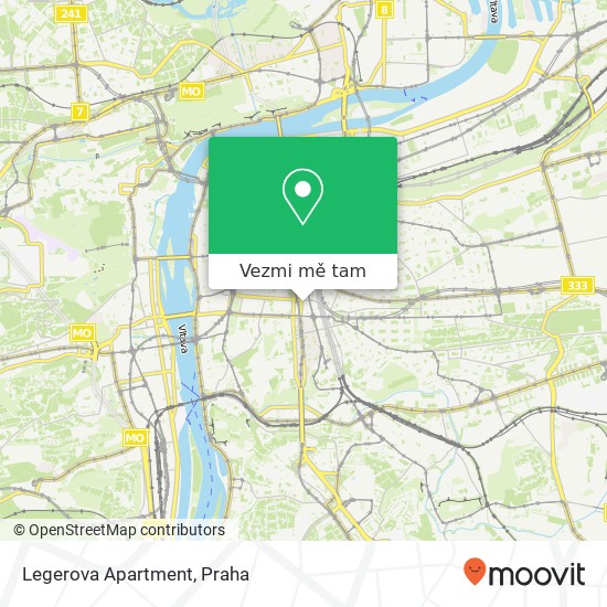 Legerova Apartment mapa
