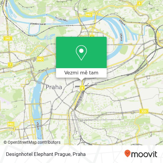 Designhotel Elephant Prague mapa