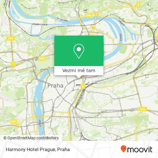 Harmony Hotel Prague mapa