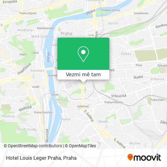 Hotel Louis Leger Praha mapa