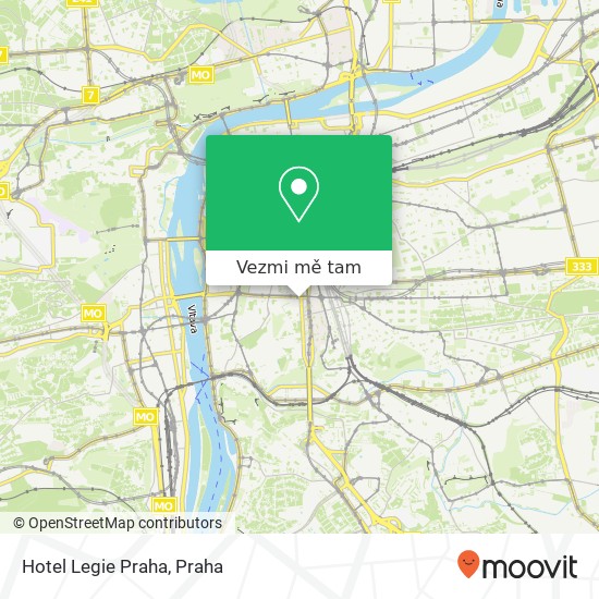 Hotel Legie Praha mapa