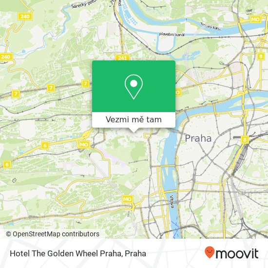 Hotel The Golden Wheel Praha mapa