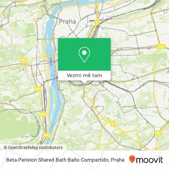 Beta Pension Shared Bath Baño Compartido mapa