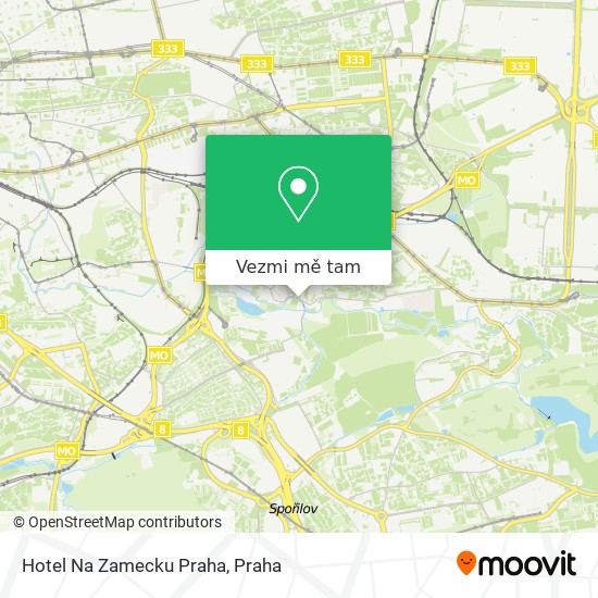 Hotel Na Zamecku Praha mapa