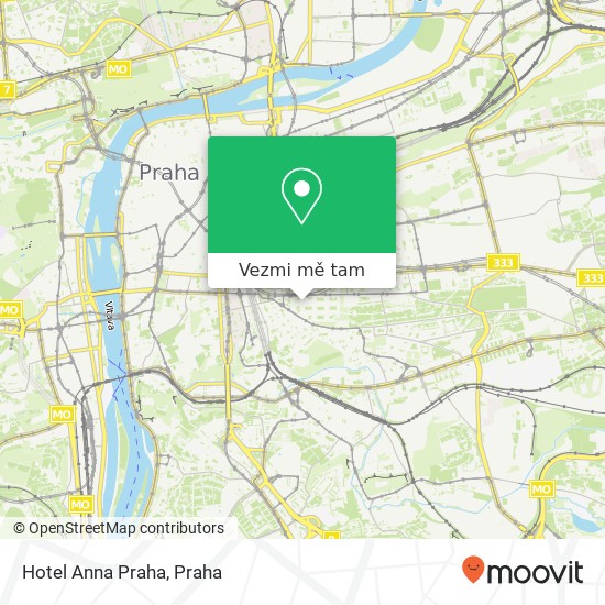 Hotel Anna Praha mapa