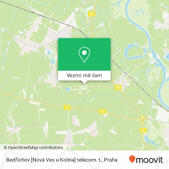Bedřichov [Nová Ves u Kolína] telecom. t. mapa