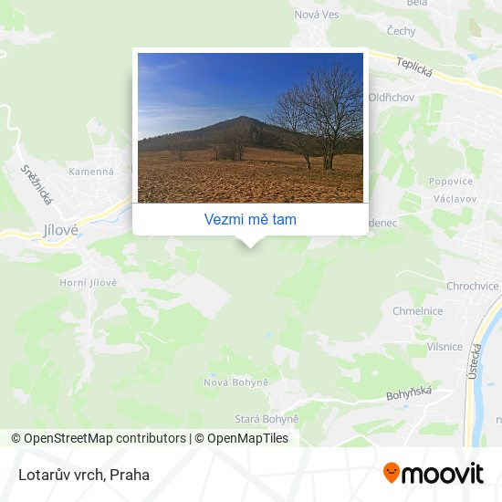 Lotarův vrch mapa