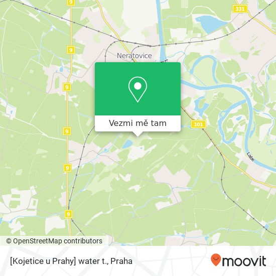 [Kojetice u Prahy] water t. mapa