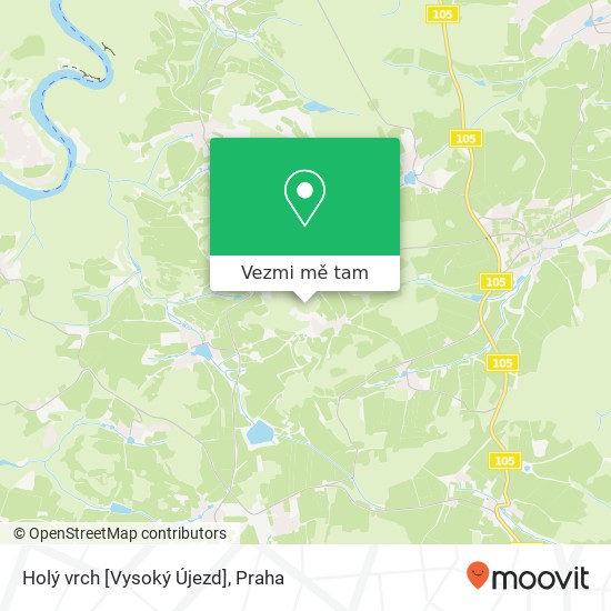 Holý vrch [Vysoký Újezd] mapa