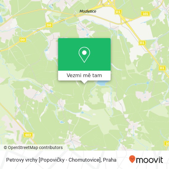 Petrovy vrchy [Popovičky - Chomutovice] mapa