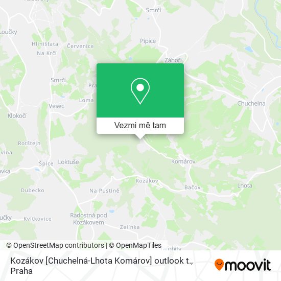 Kozákov [Chuchelná-Lhota Komárov] outlook t. mapa