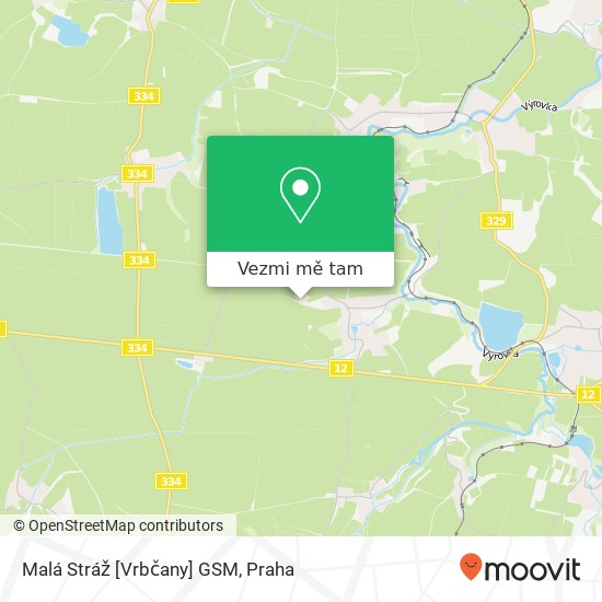 Malá Stráž [Vrbčany] GSM mapa