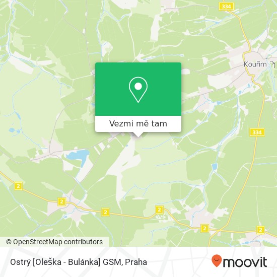 Ostrý [Oleška - Bulánka] GSM mapa