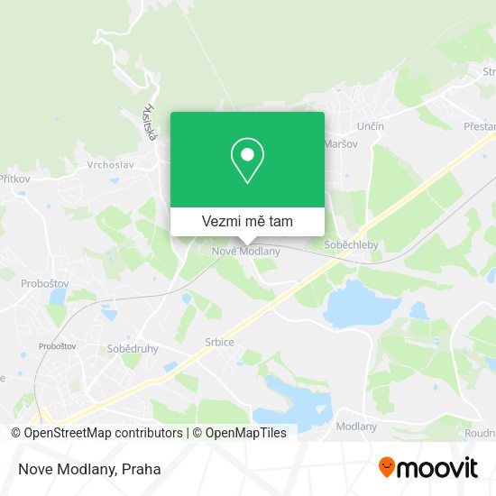 Nove Modlany mapa