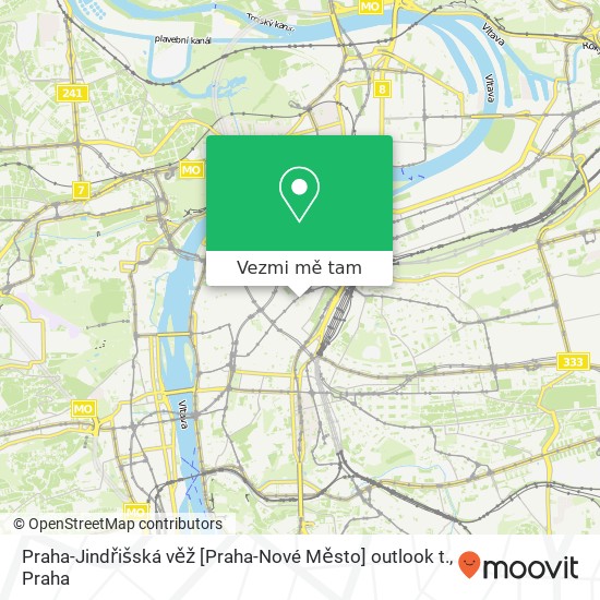 Praha-Jindřišská věž [Praha-Nové Město] outlook t. mapa
