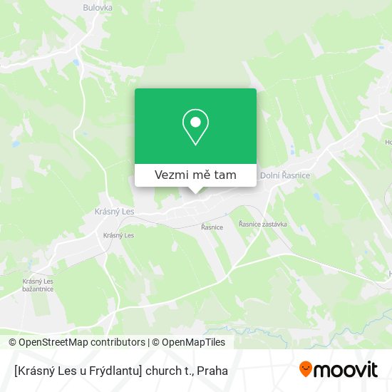 [Krásný Les u Frýdlantu] church t. mapa