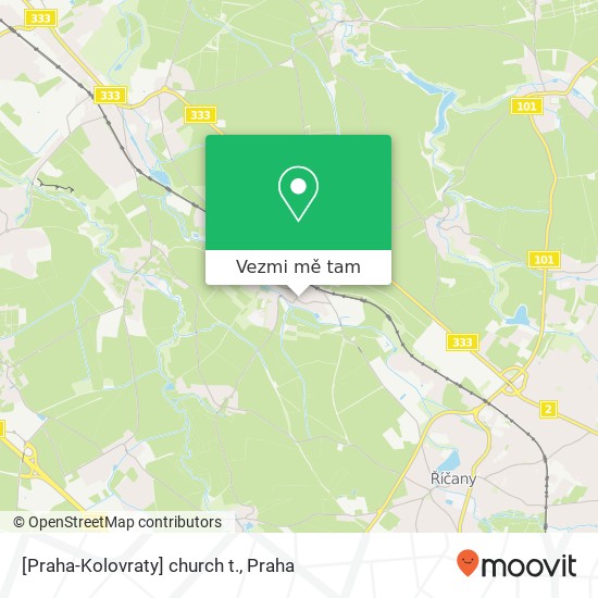 [Praha-Kolovraty] church t. mapa