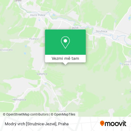 Modrý vrch [Stružnice-Jezvé] mapa