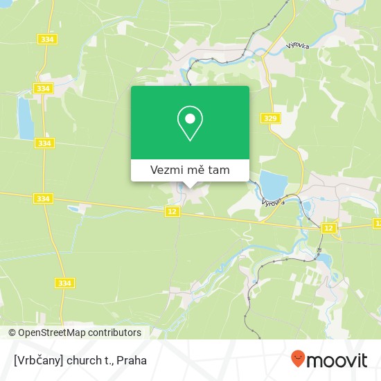 [Vrbčany] church t. mapa
