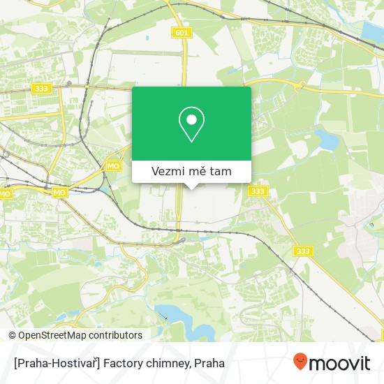 [Praha-Hostivař] Factory chimney mapa