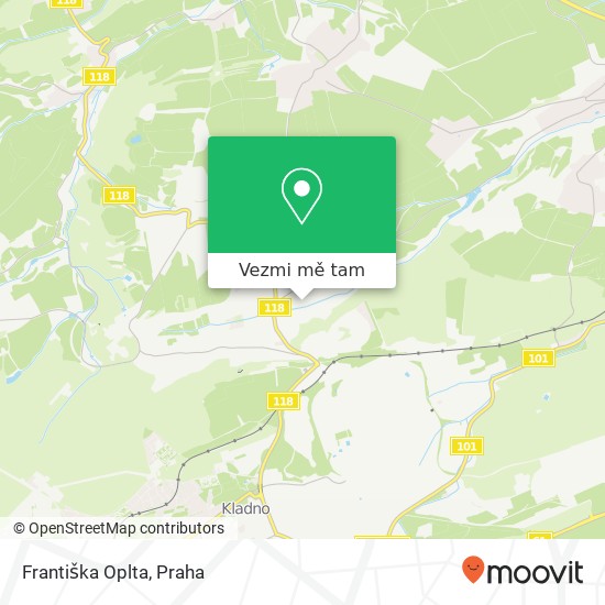 Františka Oplta mapa