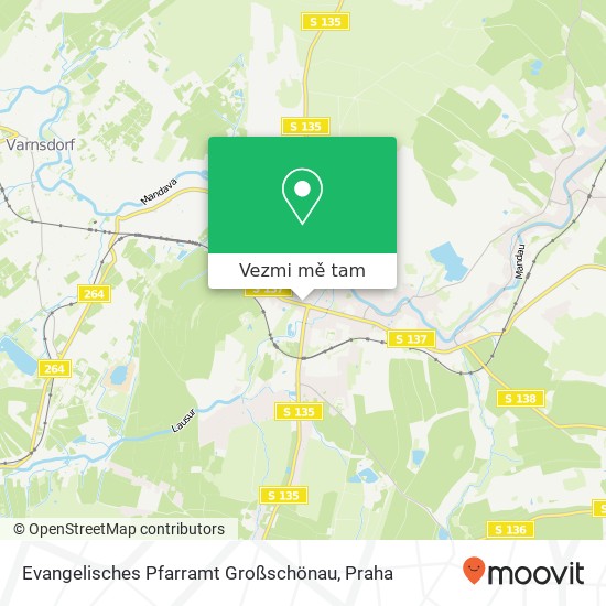 Evangelisches Pfarramt Großschönau mapa