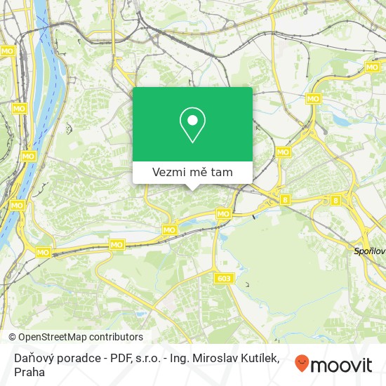 Daňový poradce - PDF, s.r.o. - Ing. Miroslav Kutílek mapa