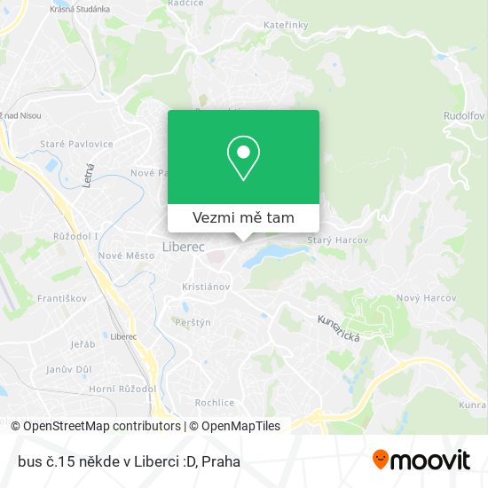 bus č.15 někde v Liberci :D mapa