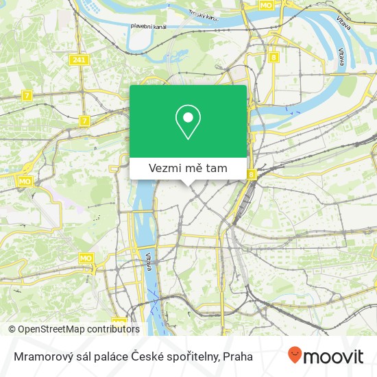 Mramorový sál paláce České spořitelny mapa