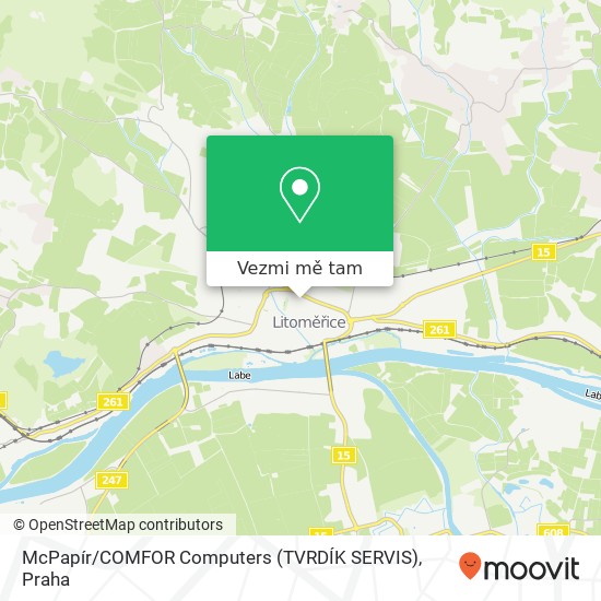 McPapír / COMFOR Computers (TVRDÍK SERVIS) mapa