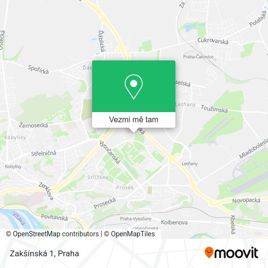 Zakšínská 1 mapa