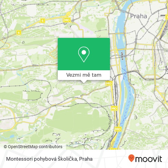 Montessori pohybová školička mapa