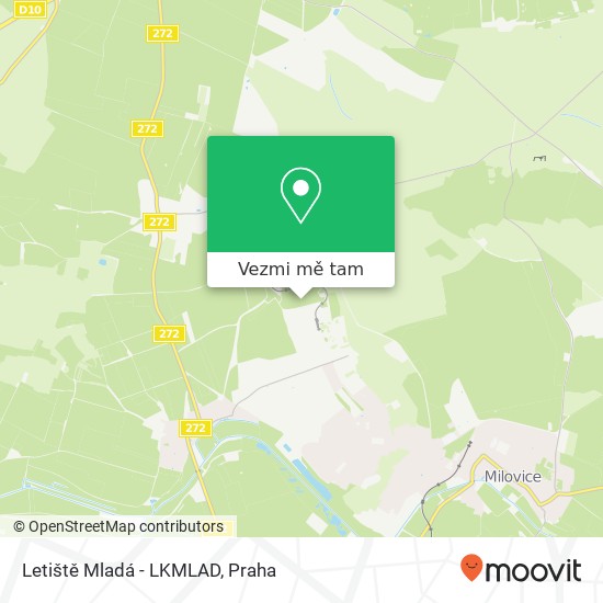 Letiště Mladá - LKMLAD mapa