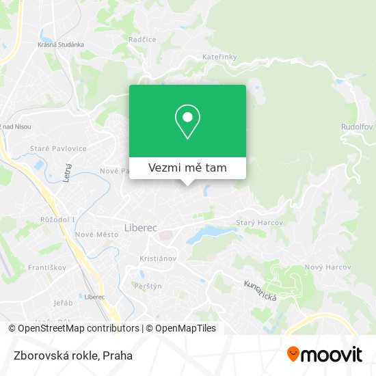 Zborovská rokle mapa