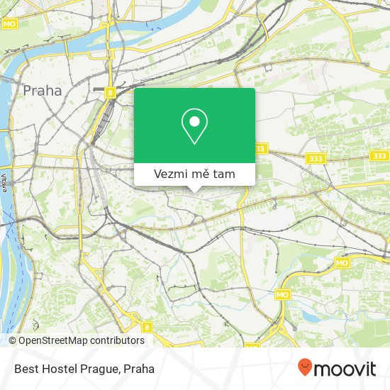 Best Hostel Prague mapa